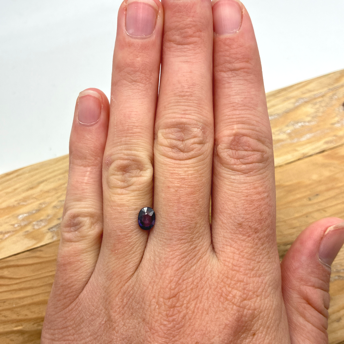 0.83 carat Purple Sapphire, 6.7x5mm Oval cut Natural Gemstone