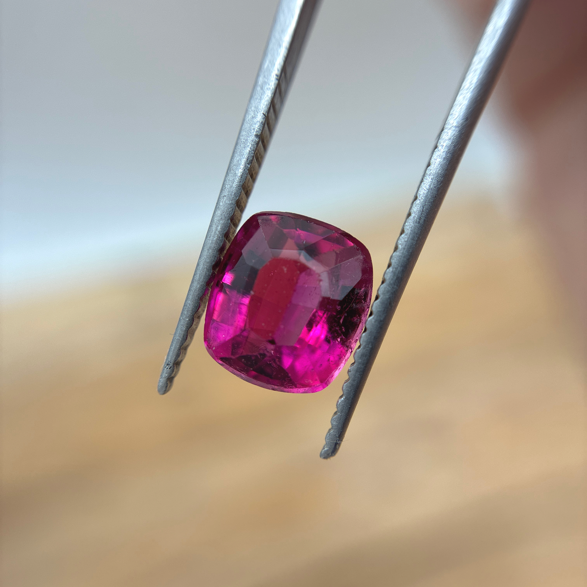 2.40 carat Pink Rubellite Tourmaline, 8.5x7.5mm Cushion
