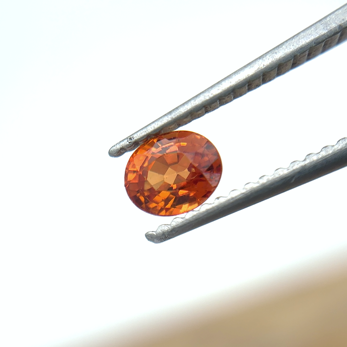 5x4mm Orange Sapphire, BE Treated 0.64 carat Corundum