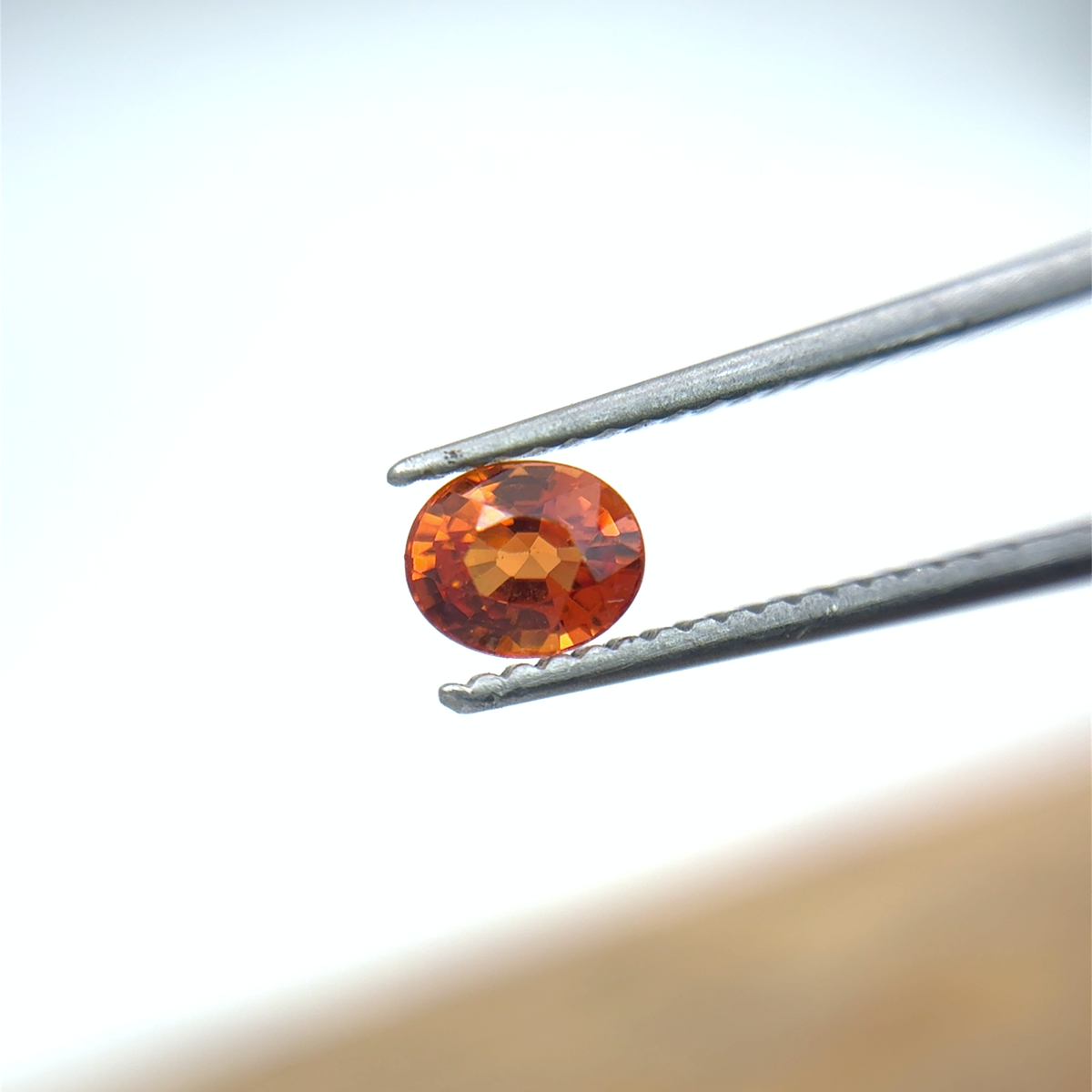 5x4mm Orange Sapphire, BE Treated 0.64 carat Corundum