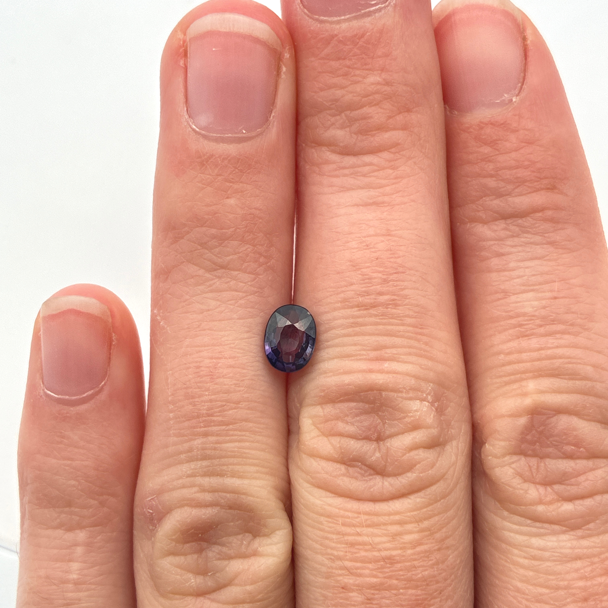 0.83 carat Purple Sapphire, 6.7x5mm Oval cut Natural Gemstone
