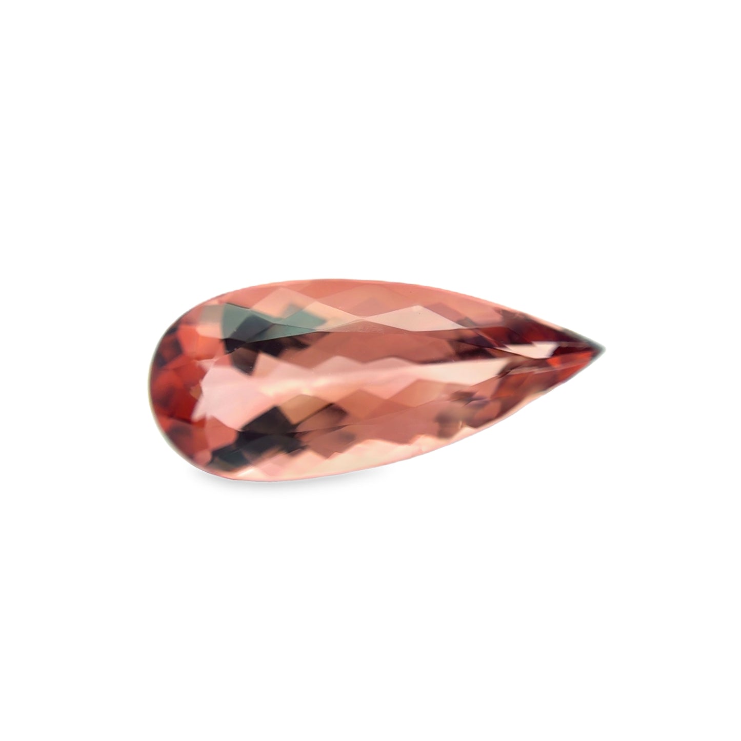 20x9mm Pretty Peach Sunset Tourmaline 6.14 carat Pear Cut