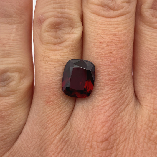 12x10mm Dark Red Lab Ruby, 6.36 carats