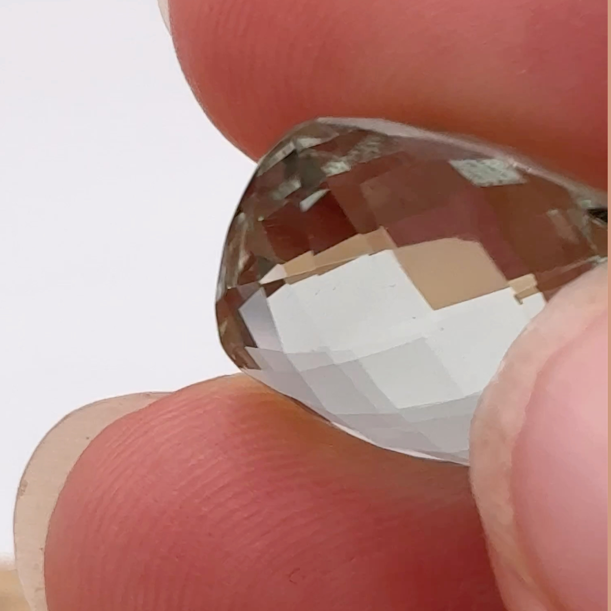 16mm Prasiolite (Light Green Quarts) 12.94 ct Cushion Checkerboard Cut Gemstone
