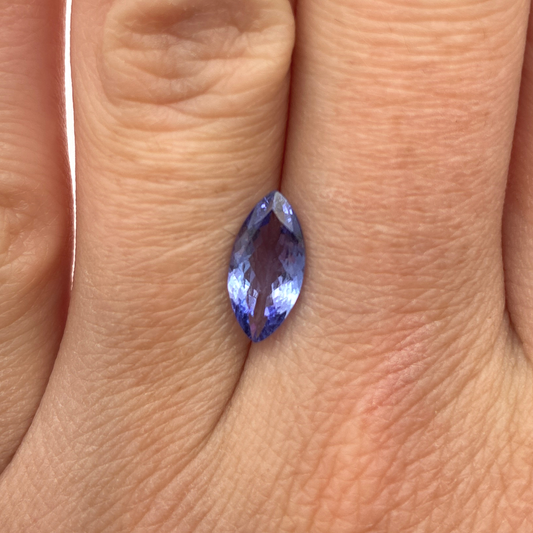 1.27 carat Violet-Blue Tanzanite, 11x5.5mm Marquise Cut