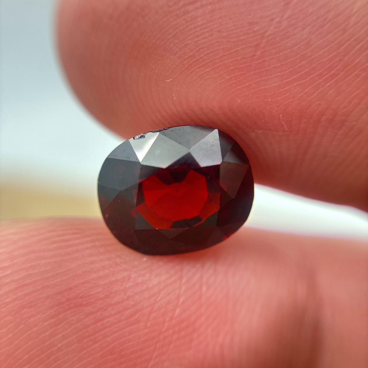 4.68 carat Deep Red Spessartite Garnet, 10x8.5mm